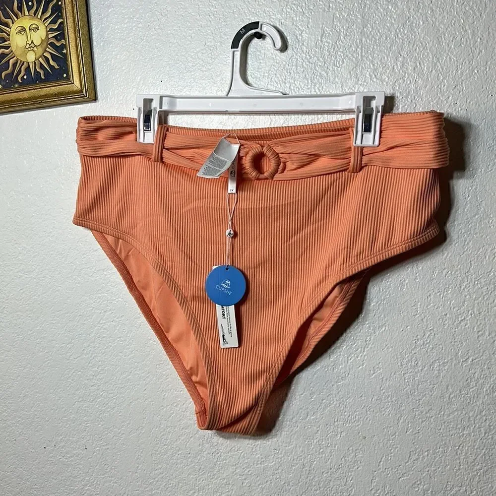 Cupshe Size 2X Peach Swim Suit Bottom NWT